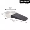 Wagner Design Yourself EH 5116 fermaporta, zama con tampone in gomma, Ø 50 mm, nichel opaco 15511611
