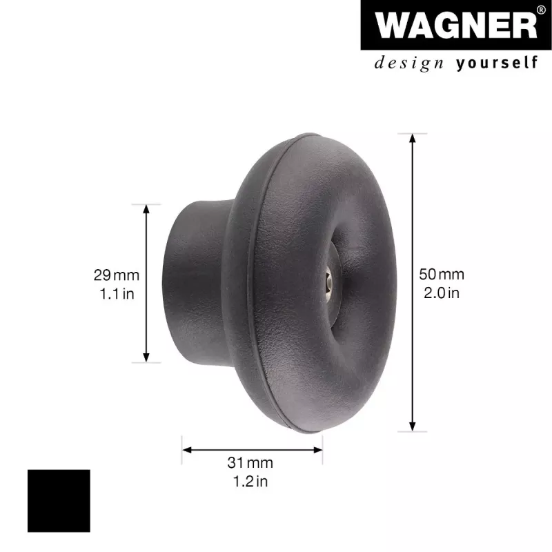 Wagner Design Yourself DOT appendiabiti GH 0202, 1 gancio, nero 17020221