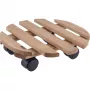 WAGNER Multiroller Country palissandro carrello portapiante rotondo, legno massello di palissandro, 300 mm, 100 kg 20018301