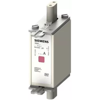 Siemens 3NA7814 fusibile NH, misura 000, 35 A, 500 V AC/250 V DC, gG, confezione da 3