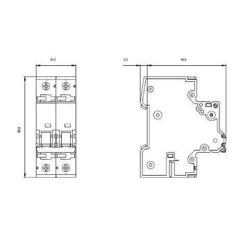 Siemens SENTRON 5SY45047 interruttore automatico 4 poli C 4A 10kA 230/400V