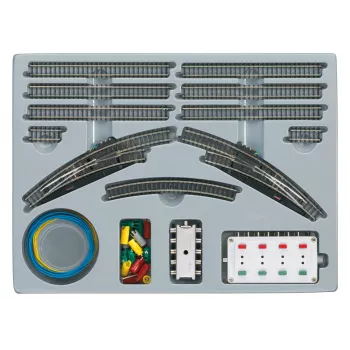 Märklin 08193 set di ampliamento binari stazione T2, scala Z (1:220), binario in alpacca