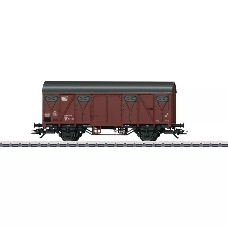 Märklin 44500 H0 carro merci coperto con plataforma frenatore, DB, epoca IV