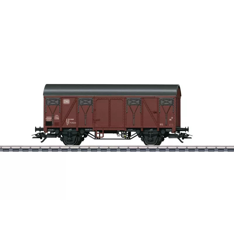 Märklin 44500 H0 carro merci coperto con plataforma frenatore, DB, epoca IV