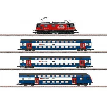 Märklin 81195 Z set treno in scala - locomotiva elettrica SBB e carrozze a due piani S-Bahn Zurigo
