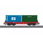 Märklin 44700 H0 carro merci coperto a 2 assi, DB marrone, epoca III-IV, giunti Relex, 115 mm
