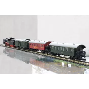Märklin 81874 Z scala set di partenza treno merci a vapore - BR 89.0, epoca III, 3 carri, binario ovale, analogico DC 081874