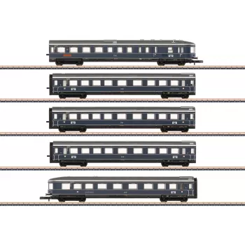 Märklin 087615 Z Spur set carrozze 'Blauer Enzian' DB, MHI (set treno passeggeri 3 pezzi)