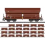 Märklin 000730 H0 set 24 pezzi carri a tetto scorrevole Tals 968 DB epoca IV AC