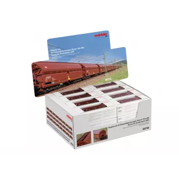 Märklin 000730 H0 set 24 pezzi carri a tetto scorrevole Tals 968 DB epoca IV AC