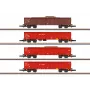 Märklin 82542 Z Gauge set 4 pezzi carri a sponde alte - treno rottami delle DB AG, epoca V