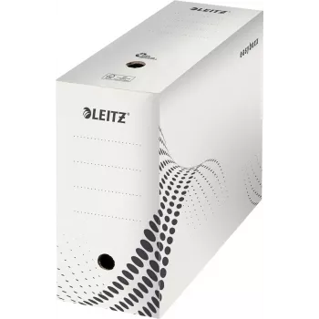 LEITZ easyboxx scatola archivio bianca larghezza interna 150 mm, confezione da 25, cartone ondulato riciclato
