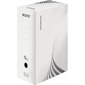LEITZ easyboxx scatola archivio bianca larghezza interna 150 mm, confezione da 25, cartone ondulato riciclato