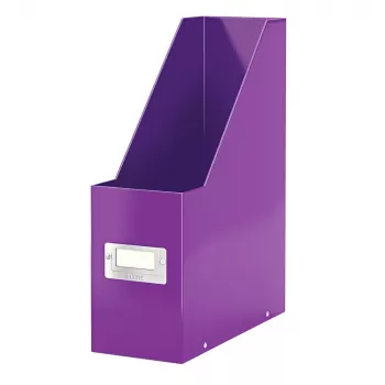LEITZ Click & Store WOW portariviste A4, cartone rigido viola con film in PP, montaggio a scatto, 1 pezzo (6047-00-62)
