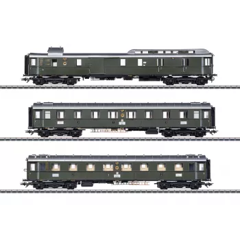 Märklin 42490 H0 Set di 3 carrozze passeggeri per treno espresso PwPost4ü-28 della DRG