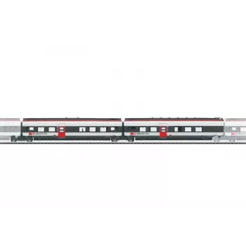 Märklin 043452 H0 set carrozze supplementari 2 per Giruno SBB, 2 carrozze intermedie, epoca VI