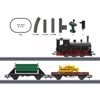 Märklin 29133 set di avviamento treno merci scala HO con alimentazione a batteria e telecomando a infrarossi