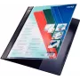LEITZ Exquisit Cartella per presentazioni con tasca frontale, A4 sovradimensionato, PVC rigido, nero, coperchio trasparente 4193-00-95