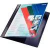 LEITZ Exquisit Cartella per presentazioni con tasca frontale, A4 sovradimensionato, PVC rigido, nero, coperchio trasparente 4193-00-95