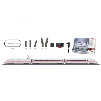 Märklin 29792 ICE 2 Set di partenza digitale H0 AC con Mobile Station 2, treno 5 pezzi, binario C ovale, epoca VI