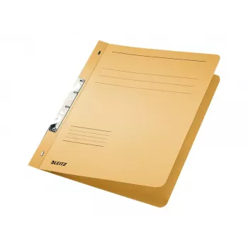LEITZ Cartella con meccanismo a fessura, DIN A4, cartoncino manila, camoscio, 250 g/m², capacità 170 fogli, meccanismo 80 mm, confezione da 50 (3746-00-11)