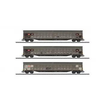 Märklin 48067 H0 Set 3 carri a pareti scorrevoli DB AG