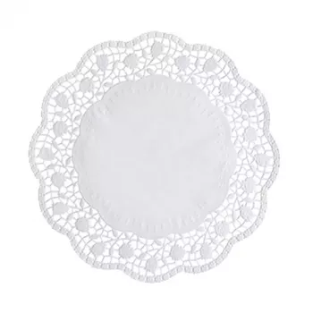 PAPSTAR Sottotorte rotondi Ø 28 cm, 100 pezzi, motivo traforato bianco 12268