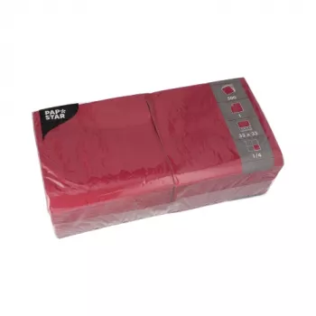 PAPSTAR Tovaglioli di carta bordeaux 1 velo 33 x 33 cm 500 pezzi (82902)