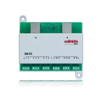 Märklin 60882 Modulo di retroazione S88 DC decoder, 16 ingressi, verde/bianco