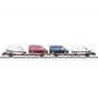 Märklin 47430 H0 Coppia di carri pianali Laads 800B della Transwaggon GmbH