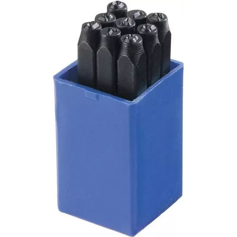 Brüder Mannesmann set di 9 punzoni per numeri 10 mm (245-10)
