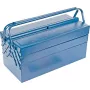 BRÜDER MANNESMANN 211-430 cassetta portautensili in metallo, 430 mm, a fisarmonica, blu, 6 scomparti