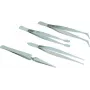 Brüder Mannesmann M 615 Set pinzette di precisione, 4 pezzi, acciaio inox, 110 mm