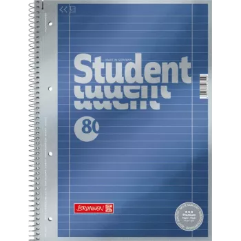 BRUNNEN Premium Blocco college student A4 rigato con margini, confezione da 5 1067127