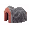 Märklin Tunnel H0 a binario singolo con portale in pietra dettagliato, grigio e arancione 72202