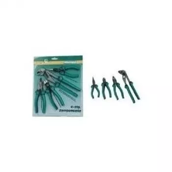 BRÜDER MANNESMANN Set pinze professionale, 4 pezzi | Pinza combinata 180 mm, tronchese 160 mm, pinza a punte 160 mm, pinza regolabile 250 mm | Acciaio cromo-vanadio | Impugnature ergonomiche antiscivolo 10997