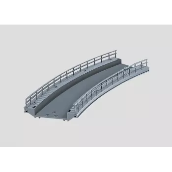 Märklin 074613 Pezzo di rampa curvo per pilastri ponte, scala HO, grigio