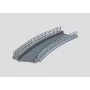 Märklin 074613 Pezzo di rampa curvo per pilastri ponte, scala HO, grigio