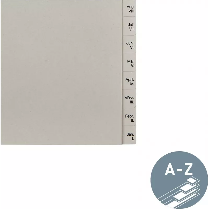 LEITZ Separatori in carta dicembre-gennaio A4 13 linguette separatori in cartoncino 12303085