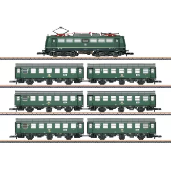 Märklin 81304 Set di partenza scala Z – Treno DB Intercity Express (locomotiva elettrica BR 103, 2 carrozze viaggiatori, ovale binario, alimentatore)