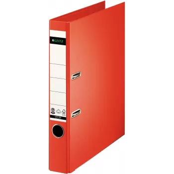 LEITZ raccoglitore a leva 180° A4 50 mm rosso chiaro cartone 1008-00-20