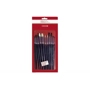BRUNNEN ErgoLine set di pennelli, misure 2, 4, 6, 8, 10, 12, 12 pz 104893001