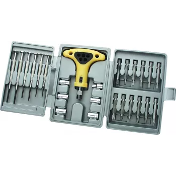 Brüder Mannesmann M29301 set di utensili da 26 pezzi in valigetta in plastica