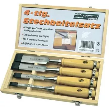 Brüder Mannesmann set di scalpelli per legno da 4 pezzi M66104