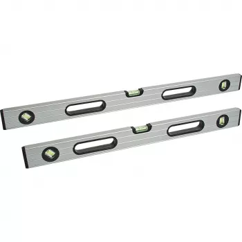 BRÜDER MANNESMANN livella, 3 fiale, 800 mm, alluminio a doppia nervatura 80880