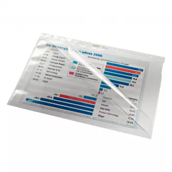 Leitz 4744-0000 busta portadocumenti A4 in PVC trasparente, 2 fori, confezione da 50
