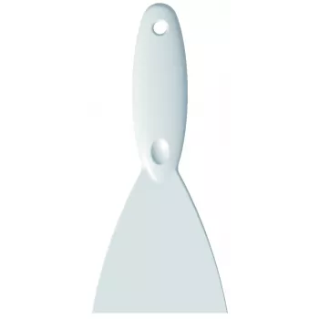 Haug Bürsten spatola da cucina 110 mm acciaio inox con manico bianco (8923)