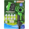 BRÜDER MANNESMANN Pistola spruzzatrice da giardino con 9 getti, raccordo rapido, nero/arancione (M63607)