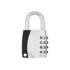 ABUS 155/40 Lucchetto a combinazione 4 cifre regolabile, corpo in alluminio, archetto in acciaio temprato, argento ABVS30890