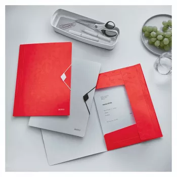Leitz WOW A4 Cartella portadocumenti in polipropilene rosso formato verticale 40 buste 80 fogli 45990026